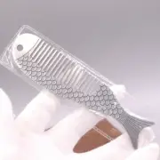 999 Fine Silver Pure Silver Hair Comb Engrave Fish-shaped Handle Hair Care Gift