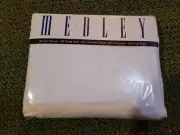New Medley White Twin Flat Perma Prest Percale Sheet Sears