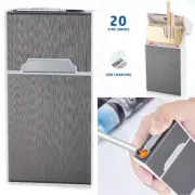 Cigarette Case Smoke Tobacco Box Lightweight Holder Windproof Lighter 100s Size