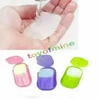 Mini Travel Washing Hand Bath Travel Scented Slide Sheets Foaming Box Paper Soap