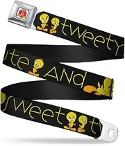[Buckle-Down] Seatbelt Buckle Belt, Tweety Bird Expressions