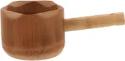 Healvian Bath Spoon Wine Serving Spoon Multipurpose Water Scoop Water Ladle for Bath Shower Ladle Sauce Spoon Water Dipper Spoon Tea Ceremony Spoon Water Spoons Ladle for Home Khaki Bamboo
