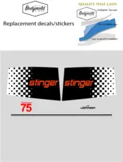 Johnson 1980 75hp Stinger Replacement Outboard Decals/stickers