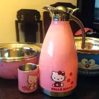 在飛比找Yahoo!奇摩拍賣優惠-hello kitty卡通可愛保溫壺 結婚水壺不銹鋼家用熱水