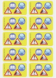 Briny River Pack of 10 Chainsaw Warning Pictogram Stickers 00009673662/B Self-Adhesive Sticker # 0000 967 3662 Waterproof PVC Sticker Compatible with Stihl Chainsaw