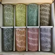 NOS NIB MCM Spaghetti - Set of 8 Glass Tumblers 1950s Vintage Color Craft