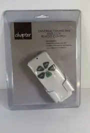 New Sealed Chapter Universal Ceiling Fan & Light Remote Control 48127