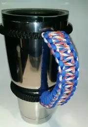 Paracord Handle for 40oz,30oz, or 20ozYeti Ozark & Rtic Blue /Red & Blue patten