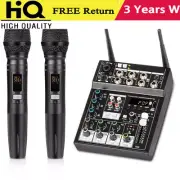R6 Pro Bluetooth Sound Card 4CH Mixer Recording Livestream Device + Microphones