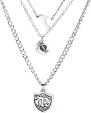 [PSL] Necklace Hope Mikaelson 3 Layer Vampire Diaries Necklace for Women Girls The Originals Merchandise Crest Pendant Wishbone Necklace Jewellery, Metal