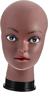 Beaupretty Bald African Female Mannequin Head for Cosmetology and Wig Display Smooth Skin Realistic Facial Structure Easy to Install for Wigs Hats and Masks