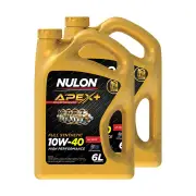 2 x Nulon APEX+ 10W-40 High Performance Engine Oil 6L APX10W40 Ref SYN10W40