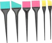 VICASKY 6pcs Hair Dyeing Brush Set Professional Coloring Applicator Tool Kit for Diy Hair Tinting Random Color