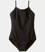 $119 Bloch For Dancers Kid Girl Black Sleeveless Camisole One-Piece Leotard 6X/7