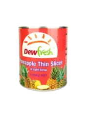 Dewfresh Pineapple Thinly Sliced In Light Syrup 3kg x 1