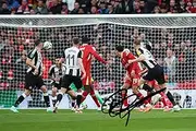 RJR PRINTS Dan Burn - Newcastle United Carabao Cup Final Goal Signed 12x8 Inch Montage Autograph Photo Print WIth A Pre Printed Signature Which Would Make A Superb Gift For Any Fan.