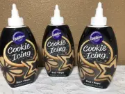 Wilton 3 Count Of 9oz Black Cookie Icing Fondant