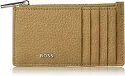 [BOSS] Men's Polished Logo Zipper Grain Leather Card Case