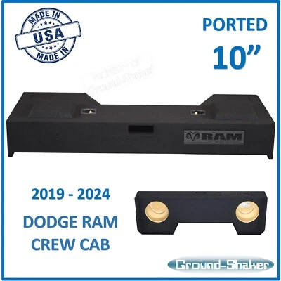 2022 Dodge Ram 1500 Crew Cab Sub Box 10" Dual Subwoofer Enclosure