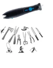 SERRATED KNIFE SHARPENER TUNGSTEN CARBIDE SHARPEN STEEL KNIVES SCISSORS TOOLS