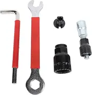 Bike Crank Extractor and Bottom Bracket Remover,7 in 1 Carbon Steel Bikes Crank Arm Puller and Bottom Bracket Removal Tool Set,Essential Repair Kit for 7/8/9/10/12 Speed Road Bikes