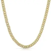 6mm 925 Sterling Silver Gold Plated Cuban Chain 18 inch
