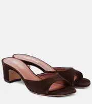 [Paris Texas] Paris Texas Lara 50 suede mules AU 4 brown