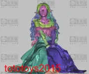 Unpainted 1/43 1/64 1/87 Elf Princess Scene Miniature Figures Doll For Car Toy