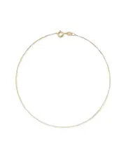 14K Italian Gold Box Chain Anklet