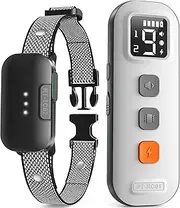 BUUOC Dog Training Collar with Remote 2000Ft, Electric Dog Shock Collar with 3 Safe Training Modes, Beep, Vibration and Shock (White)