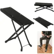 Ashtec Guitarist’s footstool Adjustable Guitar Bass Foot Rest Stool Solid Metal