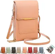 [Generic] Cherishion Leather Small Crossbody Bag/Mini Messenger Shoulder Handbag, Cell Phone Purse, for Travel