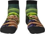 [YANYU] Wine Bottle Corks Grapes Print Workout Everyday Socks For Men And Women All Seasons Comfortable Adult Socks