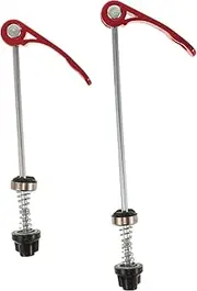Electric Bike Wheel Axle 2pcs Quick Release Hub Set for Road Mountain Bicycles Vibrant Red Design