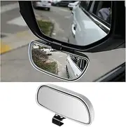 BESULEN Blind Spot Mirror for Car, HD Glass Adjustable Convex Rear View Mirror, Auto Exterior Accessories Auxiliary, Universal Rectangle Wide Angle Blind Spot Mirror for Car, SUV, Truck (Silver)