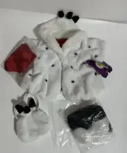 Build A Bear Cruella Deville Outfit Purse Wig Jacket Coat