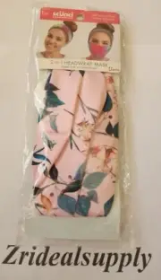 SCUNCI 2-IN-1 HEADWRAP MASK Multicolor Super Soft Comfortable CONAIR