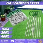400PCS Synthetic Artificial Grass Pins Fake Lawn Turf Weed mat U Pegs Plants OZ