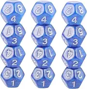 ERINGOGO 20pcs Sided Acrylic Game Dice Polyhedral Role Playing Dice for Tabletop Games Classroom Activities and Family Gatherings Easy Read Numerals and Smooth Surface