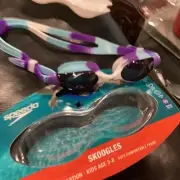 Speedo JUNIOR JR. Glide Print Snoogles Swim Googles No Leak Free Ship