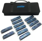 EASTTOP Harmonica Set 10Holes 20Tones Blues Harmonica Set Professional Gift New