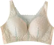 XWSM Breast Prosthesis Pockets Bra Mastectomy Post Surgical Bra Everyday Sports Bras for Women Wireless Sexy Lace Underwear (Color : Green, Size : L/Large), Green