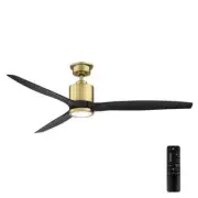 Home Decorators Collection Triplex 60 in. LED Brushed Bronze Ceiling Fan w/Light