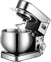 Stand Mixer, 5.5L Food Mixer with LED Display, 60 Minutes Intelligent Timing, 6 Speed Electric Mixer with Splash Guard, Balloon Whisk, Beater & Dough Hook, Kitchen Cake Mixer & Dough Mixer