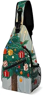 [GHBNK] Ice Cream Store Color Crossbody Small Sling Backpack Sling Bag for Women Men Travel Hiking Chest Bag Daypack