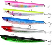 KOMBIUDA 5PCS Fish Shape Simulation Lure Bait Durable Plastic Fishing Baits for Outdoor Fishing Trips for Enthusiasts and Contestants