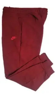 NIKE SPORTSWEAR TECH FLEECE JOGGERS TEAM RED BLACK PANTS MEN'S SZ XL CU4495 677