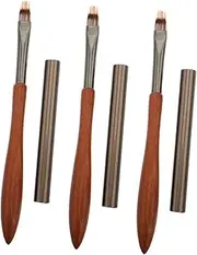 AUTSUPPL 3pcs Set Nail Pen French Nail Brush Nail Polish Brush Manicure Nail Brush Shading Nail Brush Nail Art Tool Small Nail Brush Nail Paint Drawing Pencil Manicure Tool Nylon Wool Brown