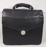 NEW Dell Computer Laptop Deluxe Leather Shoulder Messenger Brief Case Bag Black