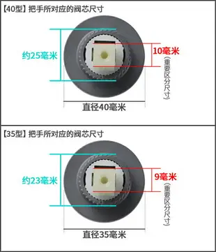 面盆廚房冷熱水龍頭開關手柄閥芯淋浴花灑把手混水閥配件大全通用